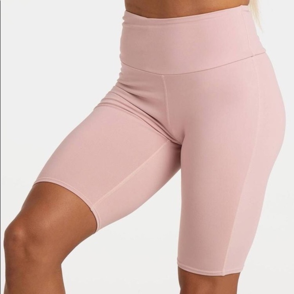 Ryderwear Women's Biker Shorts High Rise Waist Scrunched Bum White Size Small